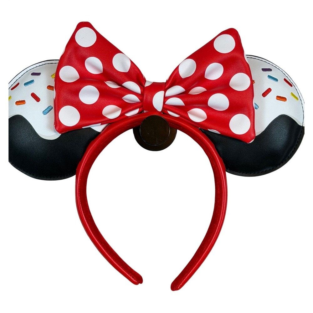 NWT Disney Loungefly Minnie Mouse Ice Cream Bar Sprinkles Headband Red Polka Dot